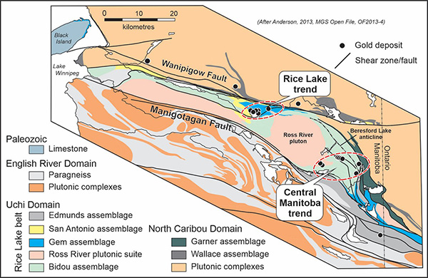 map of Rice Lake Belt